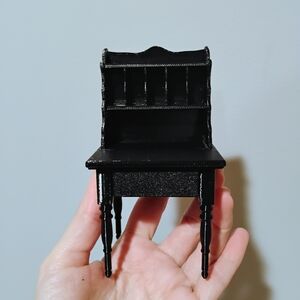 Miniature Black Wooden Desk 3D Print